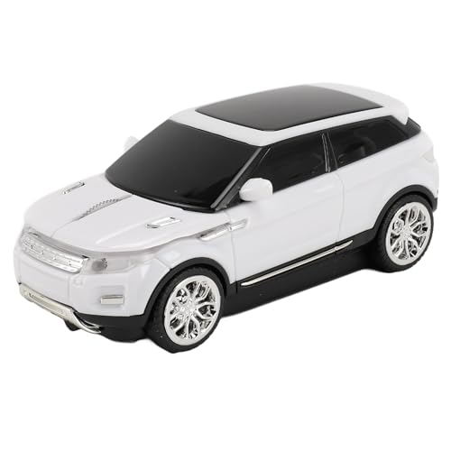 Topiky Kabellose Auto Maus, Sportwagen förmige Computermaus mit USB Empfänger, 1600 DPI, 2,4 GHz Kabellose Maus für Laptop (White) Bild 1