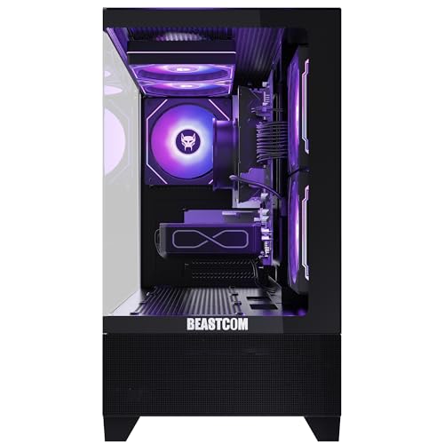 BEASTCOM Q5 | Gaming PC Set Bundle | AMD Ryzen 5 4500 6X 4,10GHz 12 Threads, RTX 5060 8GB, 16GB RAM, 1TB NVMe SSD, Monitor LED 27" + RGB Tastatur + Maus + Mauspad, HDMI, WLAN, Win 11 Bild 3