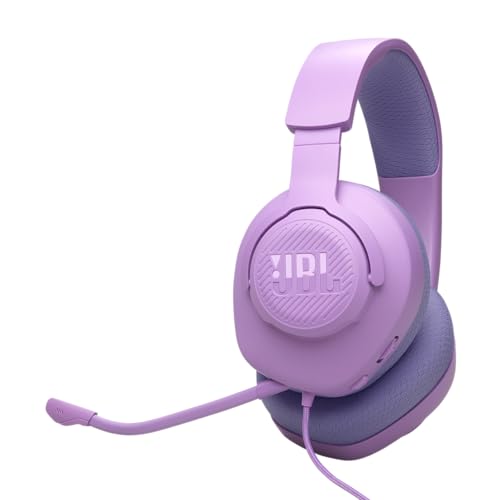 JBL Quantum 100M2 Kabelgebundenes Over-Ear Gaming Headset mit JBL QuantumSOUND Signature, 3,5-mm-Klinke, Multi-Plattform-Kompatibilität und abnehmbarem Mikrofon mit Stummschaltungsoption, Lila Bild 1