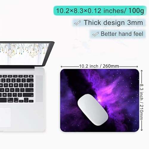 Gaming Mauspad, Mousepad 260 x 210 mm, Mausmatte mit Motiv, Rutschfeste Gummiunterseite, Mini-Mauspad Präzision und Geschwindigkeit für Büro & Gaming, Geschenk für Kinder &Gamer -sternenklarer Bild 3