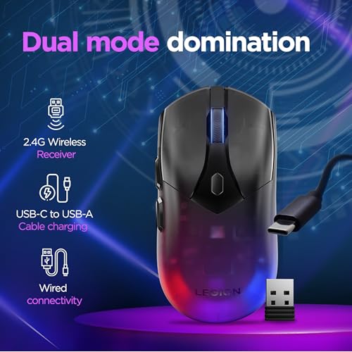Lenovo Legion M410 | Wireless RGB Gaming Maus Bild 4