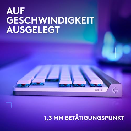 Logitech G502 X LIGHTSPEED Kabellose Gaming-Maus - Optische Maus mit optisch-mechanischen LIGHTFORCE Hybridschaltern, Logitech G G515 LIGHTSPEED TKL kabellose flache PBT-Tastenkappen, DEU QWERTZ- Weiß Bild 5