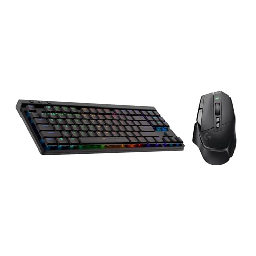 Logitech G502 X LIGHTSPEED Kabellose Gaming-Maus - Optische Maus mit optisch-mechanischen LIGHTFORCE Hybridschaltern, Logitech G G515 LIGHTSPEED TKL kabellose flache Gaming, DEA QWERTZ - Schwarz Bild 1
