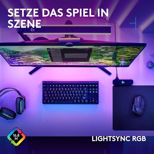 Logitech G502 X LIGHTSPEED Kabellose Gaming-Maus - Optische Maus mit optisch-mechanischen LIGHTFORCE Hybridschaltern, Logitech G G515 LIGHTSPEED TKL kabellose flache Gaming, DEA QWERTZ - Schwarz Bild 3