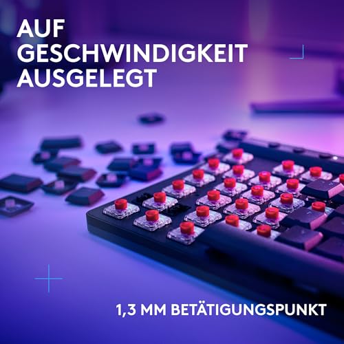 Logitech G502 X LIGHTSPEED Kabellose Gaming-Maus - Optische Maus mit optisch-mechanischen LIGHTFORCE Hybridschaltern, Logitech G G515 LIGHTSPEED TKL kabellose flache Gaming, DEA QWERTZ - Schwarz Bild 5
