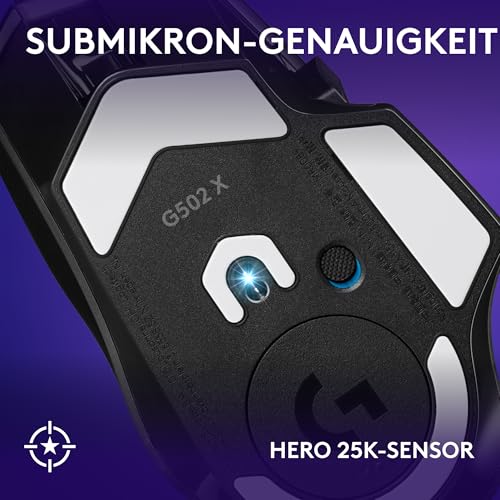 Logitech G502 X LIGHTSPEED Kabellose Gaming-Maus - Optische Maus mit optisch-mechanischen LIGHTFORCE Hybridschaltern, Logitech G G515 LIGHTSPEED TKL kabellose flache Gaming, DEA QWERTZ - Schwarz Bild 7