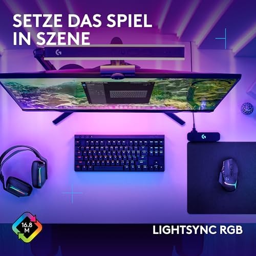 Logitech G502 X PLUS LIGHTSPEED Draadloze RGB Gaming Muis - Optische muis met LIGHTFORCE, Logitech G G515 LIGHTSPEED TKL kabellose flache Gaming, taktile mechanische Switches, DEU QWERTZ - Schwarz Bild 3