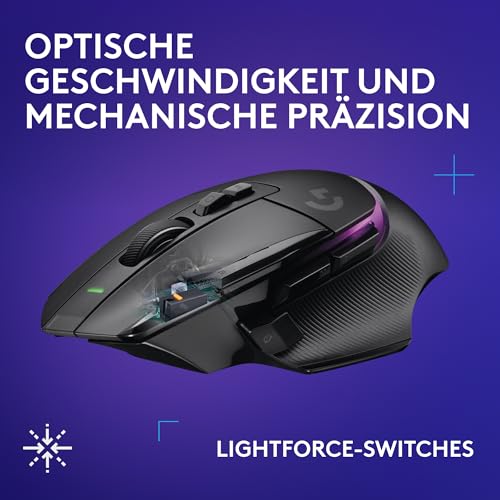 Logitech G502 X PLUS LIGHTSPEED Draadloze RGB Gaming Muis - Optische muis met LIGHTFORCE, Logitech G G515 LIGHTSPEED TKL kabellose flache Gaming, taktile mechanische Switches, DEU QWERTZ - Schwarz Bild 7