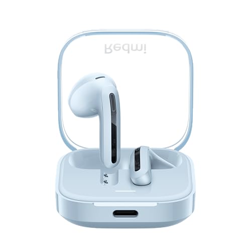 XIAOMI Redmi Buds 6 Active – In-Ear Kopfhörer, Bluetooth 5.4, bis zu 30 Stunden Akkulaufzeit, 14.2mm dynamischer Treiber, IPX4 Wasserschutz, Telefonat Rauschunterdrückung, Transparent Blau Bild 7