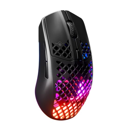 SteelSeries Arctis Nova Pro Wireless Gaming-Headset & Aerox 3 Wireless - RGB Gaming-Mouse mit Öffnungen in der Oberfläche Bild 5