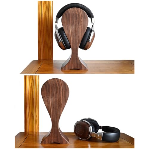 Kopfhörerhalter Kopfhörerständer Universal aus Holz Halterung Walnussholz Kopfhörer Ständer kopfhörer Halter Gaming Headset Halterung Schreibtisch-Disply-Ablage Bild 3