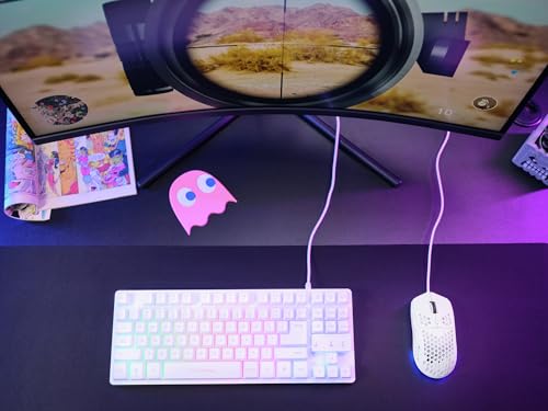 Trust Gaming GXT 928 Helox Gaming Maus, Ultraleichte Kabelgebundene USB Maus 65g, Einstellbare DPI (200-6400), Optischer Sensor, 6 Programmierbare Tasten, RGB-Beleuchtung für Gaming PC MMO - Weiß Bild 7
