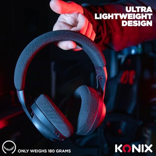 Konix Pulsar ultraleichtes Gaming-Headset 180 g für PC - 40 mm Lautsprecher - Mikrofon - Bluetooth/USB-C-Kabel/USB-Dongle-Verbindung - Schwarz Bild 3