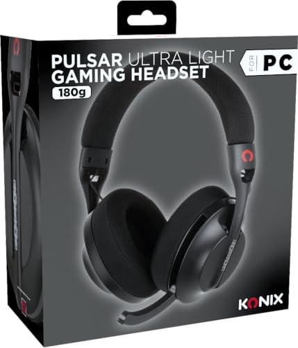 Konix Pulsar ultraleichtes Gaming-Headset 180 g für PC - 40 mm Lautsprecher - Mikrofon - Bluetooth/USB-C-Kabel/USB-Dongle-Verbindung - Schwarz Bild 5