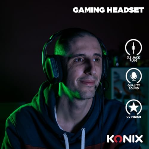 Konix Kabelgebundenes Over-Ear-Gaming-Headset Skylite Ultraleicht 218 g Xbox One und Series X|S - Abnehmbares Mikrofon - 1,5 m Kabel - 3,5 mm Klinke - Schwarz Bild 3