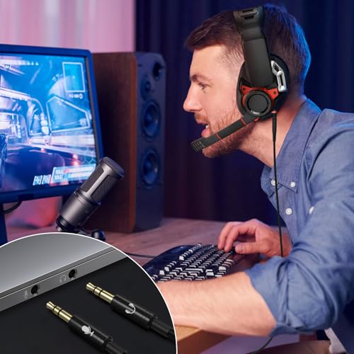 Toxaoii GSP 600 Audiokabel mit Stummschaltung und Lautstärkeregler, kompatibel mit Sennheiser Game ONE, Game Zero, PC 373D, GSP 350, GSP 500, GSP 600, GSP 670, G4ME One, G4ME Zero Gaming Headset, 1,8 Bild 6