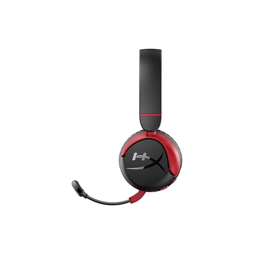 HyperX Cloud Mini Wireless Gaming-Headset, Bluetooth, 30-mm-Treiber, Lautstärkebegrenzung unter 85 dB, 25 Std Akkulaufzeit, Flip-to-Mute-Mikrofon, für Kinder 8–12 Jahre, Schwarz-Rot Bild 5