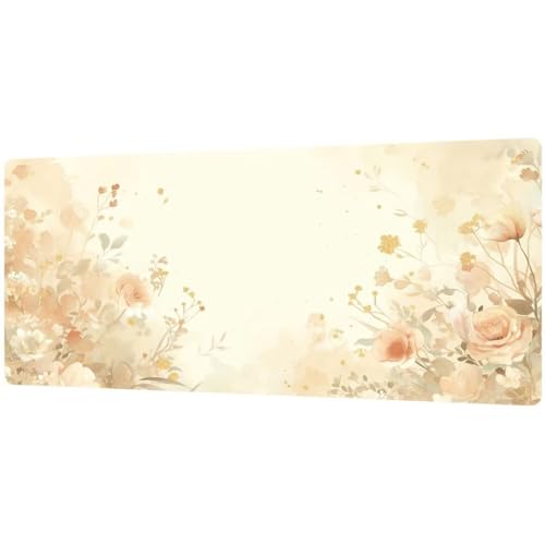 XXL Speed Mauspad Gaming 1200x600x4mm - XXL Mousepad Gaming Groß - Gaming Mouse Pad XXL Gaming - Tischunterlage Large Size rutschfeste wasserdichte für Büro Office Zuhause - Maus Tastatur - Beige Bild 1