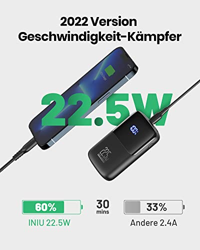 JBL Quantum 350 Over-Ear Gaming Headset & INIU Power Bank, 22.5W Fast Charging 10000mAh PowerBank Klein Aber Stark Bild 6