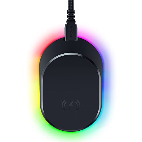 Razer Tartarus Pro - Gaming Keypad & Mouse Dock Pro & Charging Puck (Magnetische drahtlose Ladestation, Hyperspeed 8K Hz, 8 RGB Chroma Beleuchtung & Modul für kompatible Mäuse) Schwarz Bild 5