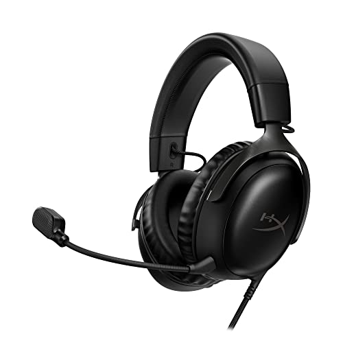 HyperX Cloud III – Kabelgebundenes Gaming-Headset, PC, PS5, Xbox Series X|S & SteelSeries QcK Heavy - Gaming-Mauspad - Stoff - Gummiunterseite - Schwarz (450mm x 400mm x 6mm) Bild 2