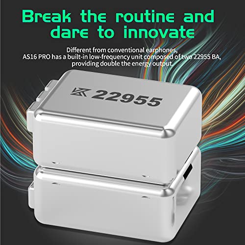 KZ AS16 Pro 8 Balance Armatures In-Ear-Monitor-Kopfhörer, HiFi-Musik-Ohrhörer für Studioaufnahmen, Stereo-Sound, Gaming-Ohrhörer, Positionierungs-Headsets (mit Mikrofon, Cyan) Bild 6
