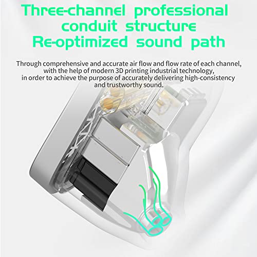 KZ AS16 Pro 8 Balance Armatures In-Ear-Monitor-Kopfhörer, HiFi-Musik-Ohrhörer für Studioaufnahmen, Stereo-Sound, Gaming-Ohrhörer, Positionierungs-Headsets (mit Mikrofon, Cyan) Bild 7