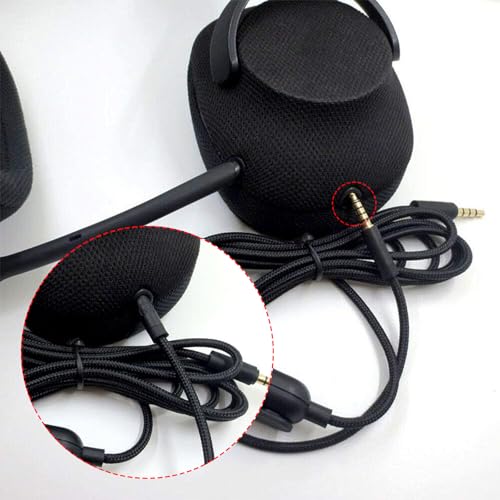 Headset Kabel Ersatz für Logitech, 3,5 mm Kopfhörer Audiokabel Gaming Headset Lautstärke Mikrofonsteuerung Kabel, Spiel Kopfhörer Audio Ersatzkabel Klinkenkabel für Logitech G433 G233 G Pro G Pro X Bild 2