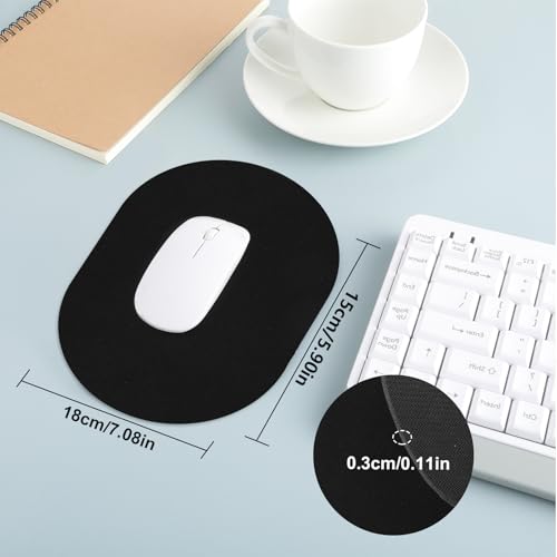 Kleines Mini-Mauspad, 15,2 x 17,8 cm, wasserdicht, waschbar, rutschfeste Gummiunterseite, für Zuhause und Büro, kabellose Maus, Laptop, Computer-Tastatur Bild 2