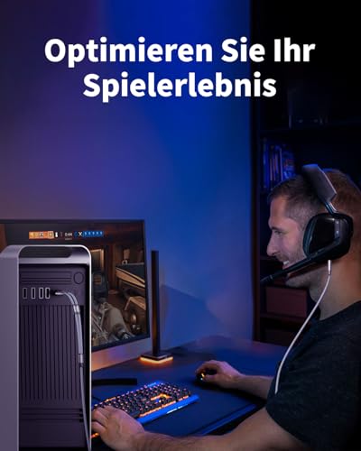 Audio Splitter Kopfhörer Adapter Y Adapter 3,5 mm auf doppelten 3,5 mm Klinkenstecker Headset-Mikrofon Adapter Audio Splitterkabel Kompatibel mit Kopfhörern, PC, PS4, Gaming-Headset, Laptop etc. -2m Bild 4