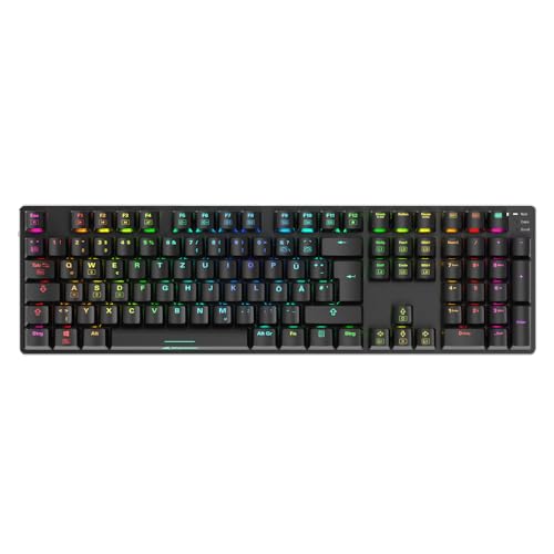 Sharkoon Skiller SGK36W Schwarz, RGB, 2,4 GHz-Drahtlos-Funkverbindung, Huano Rot Bild 1