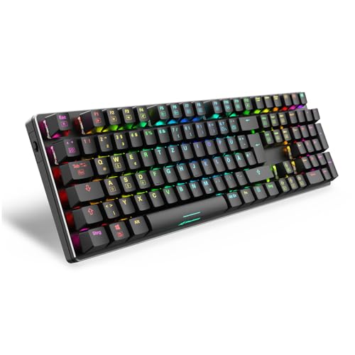 Sharkoon Skiller SGK36W Schwarz, RGB, 2,4 GHz-Drahtlos-Funkverbindung, Huano Rot Bild 2