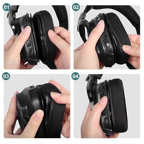 Hochwertige Ersatz-Ohrpolster für Logitech Gaming Headsets - Kompatibel mit G935, G933, G930, G635, G633, G633S, G430, G431, G432, G433 - Memory-Schaum, Verbesserte Klangleistung Bild 4