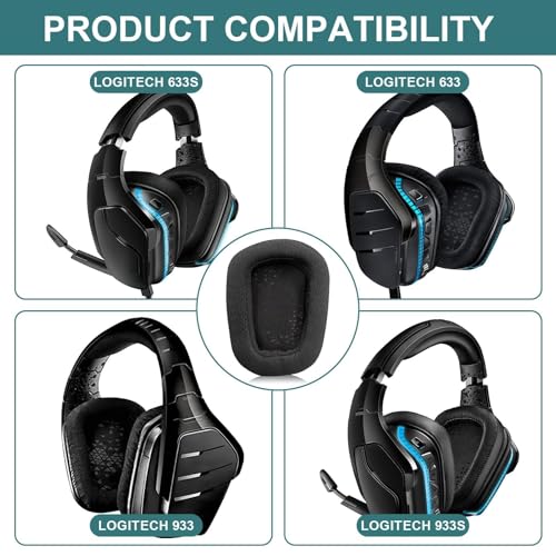 Hochwertige Ersatz-Ohrpolster für Logitech Gaming Headsets - Kompatibel mit G935, G933, G930, G635, G633, G633S, G430, G431, G432, G433 - Memory-Schaum, Verbesserte Klangleistung Bild 5