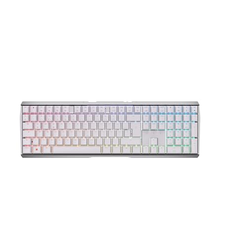 CHERRY MX 3.0S Wireless, Kabellose Mechanische Gaming-Tastatur, Deutsches Layout (QWERTZ), Bluetooth-, Funk- und Kabelverbindung, MX2A RED Switches, Weiß Bild 1