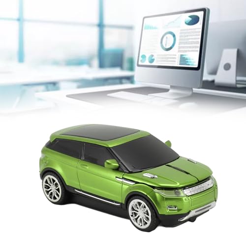 Vikye Drahtlose Gaming-Maus in Sportwagenform, 1600-DPI-USB-Empfänger für Laptop, und -kompatibel (Green) Bild 4