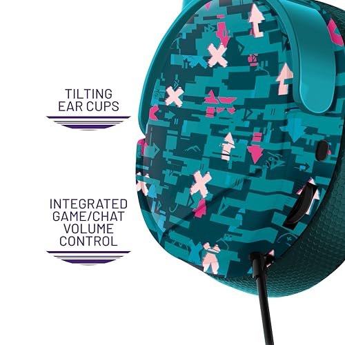 STEALTH Panther Gaming Headset Glitch - Türkis, Over Ear Gaming Headset Kompatibel mit PS4/PS5, Xbox, Switch, PC mit flexiblem Mikrofon, 3,5 mm Klinke, 1,5 m Kabel, leicht, bequem und langlebig Bild 4