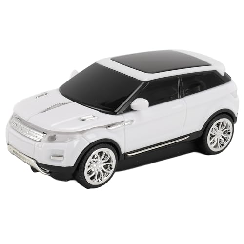 Vikye Drahtlose Gaming-Maus in Sportwagenform, 1600-DPI-USB-Empfänger für Laptop, und -kompatibel (White) Bild 7
