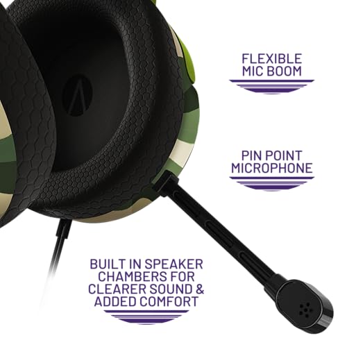 STEALTH Panther Wave - Waldgrün Over Ear Gaming Headset Kompatibel mit PS4/PS5, Xbox, Switch, PC mit flexiblem Mikrofon, 3,5 mm Klinke, 1,5 m Kabel, leicht, bequem und langlebig Bild 4