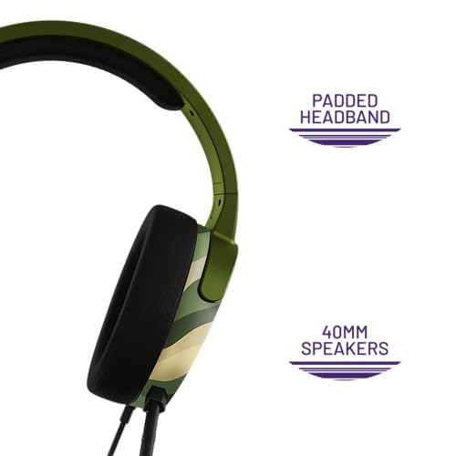STEALTH Panther Wave - Waldgrün Over Ear Gaming Headset Kompatibel mit PS4/PS5, Xbox, Switch, PC mit flexiblem Mikrofon, 3,5 mm Klinke, 1,5 m Kabel, leicht, bequem und langlebig Bild 5