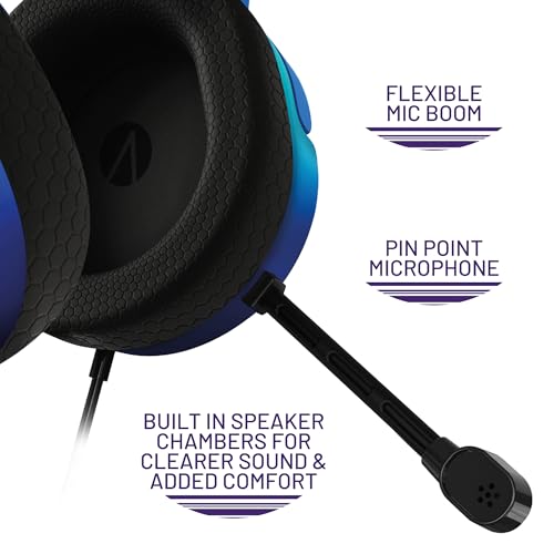 STEALTH PANTHER Plasmablau - Over Ear Gaming Headset Kompatibel mit PS4/PS5, XBOX, Switch, PC mit flexiblem Mikrofon, 3,5 mm Klinke, 1,5 m Kabel, leicht, bequem und langlebig Bild 3