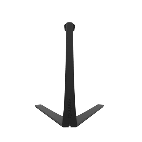 Kanto H3 Universal Desktop Headphone and Headset Stand with Silicone Padding & Adapter Holder | 9.9 kg Weight Capacity | Curved Silicone Cradle | Black Bild 6