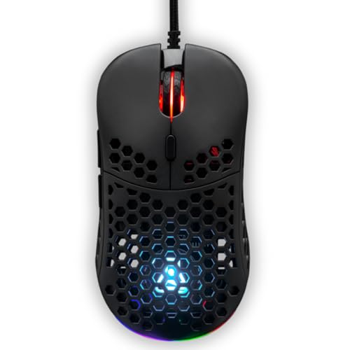THE G-LAB - Kult Oxygen - Hochleistungs-Gaming-Maus mit Kabel 12.800 DPIMaximale Reaktionsfähigkeit, 100% anpassbares RGB, 6 programmierbare Tasten - PC/PS4/PS5/XBOX - Schwarz - Neu Bild 1