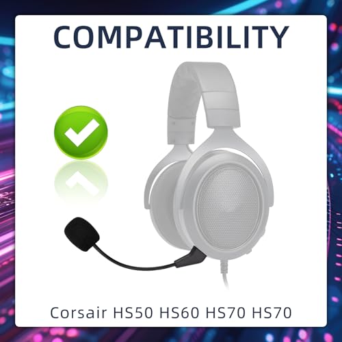 Mikrofon Ersatz kompatibel mit Corsair, Ersatz Audiokabel Gaming Spielmikrofon Headsets mit Gaming Headset Mikrofo, 3,5 Mm Noise Cancelling Ersatzmikrofon Passend für Corsair HS50 HS60 HS70 HS70 SE Bild 3