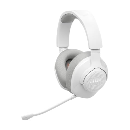 JBL Quantum 360 Kabellose Over-Ear Gaming-Kopfhörer mit 2,4 GHz/Bluetooth Dual Wireless-Verbindung, 22-Stunden-Akku, Multi-Plattform-Kompatibilität, abnehmbarem Mikrofon mit Stummschaltung, Weiß Bild 1