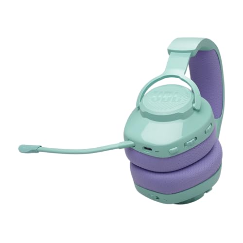 JBL Quantum 360 Kabellose Over-Ear Gaming-Kopfhörer mit 2,4 GHz/Bluetooth Dual Wireless-Verbindung, 22-Stunden-Akku, Multi-Plattform-Kompatibilität, abnehmbarem Mikrofon mit Stummschaltung, Cyan Bild 3
