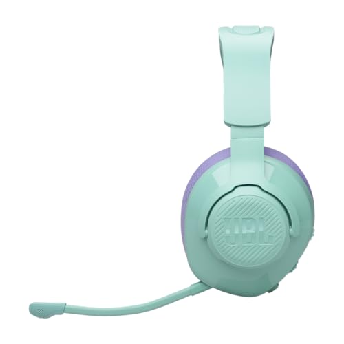 JBL Quantum 360 Kabellose Over-Ear Gaming-Kopfhörer mit 2,4 GHz/Bluetooth Dual Wireless-Verbindung, 22-Stunden-Akku, Multi-Plattform-Kompatibilität, abnehmbarem Mikrofon mit Stummschaltung, Cyan Bild 4