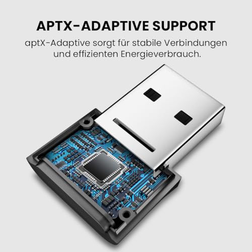 Avantree DG80-Gaming - USB Bluetooth 5.3 Adapter Dongle für PS5 & Gaming-Konsolen, mit aptX-Adaptive und niedriger Latenz, Wireless Audio-Transmitter Stick für Bluetooth Kopfhörer & Ohrhörer Bild 4