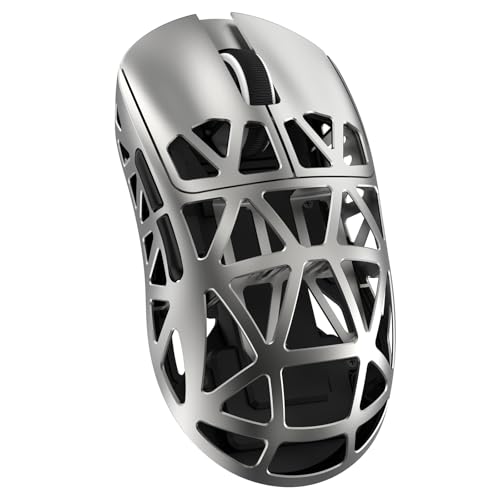 ATTACK SHARK R2 Gaming-Maus aus Magnesium, PixArt PAW3950 Sensor, kabellos, 8K, 48g, superleicht, BT/2,4G/verkabelt, DPI 42000, Grau - Win11/Xbox/PS/Mac Bild 1