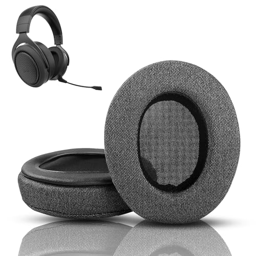 Weiche Ersatz-Ohrpolster Kissen Kompatibel mit Corsair HS70 HS60 HS50 Pro Gaming Headsets Ohrpolster Bezug mit Bequemem Stoff und Memory-Schaum Bild 1